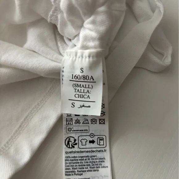 All Saints Rouched Short Sleeve Top In White Size S - Picture 5 of 8